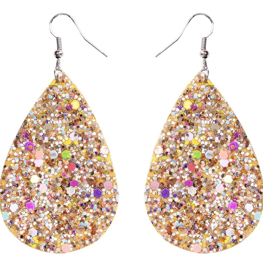 NOT FOR SALE!!!đź’–Glitter Waterdrop Earings - Picture 4 of 4